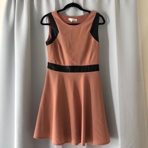 Pink cocktail flare dress